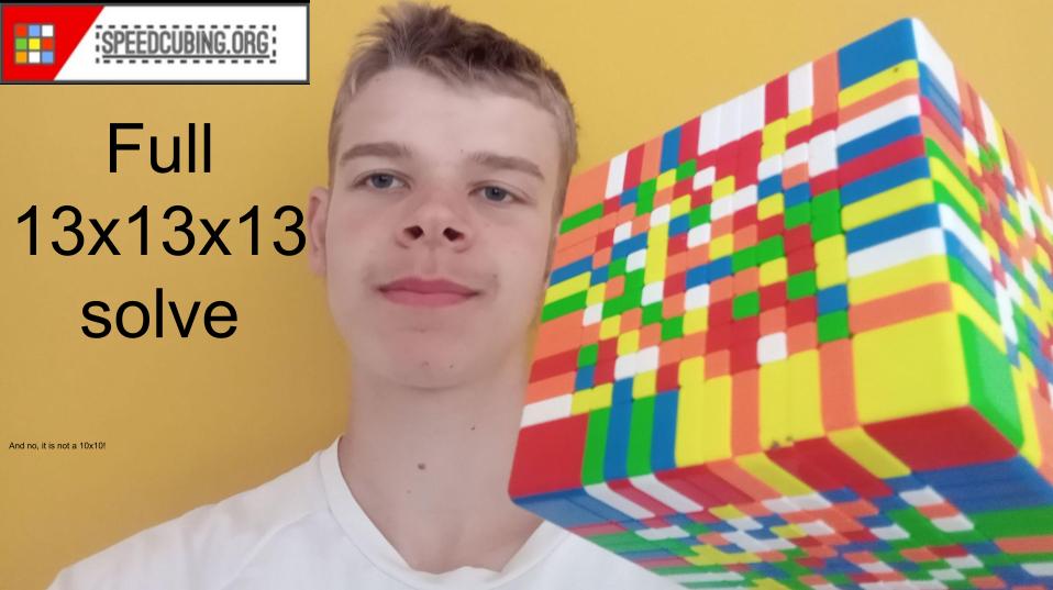 Full 13x13x13 solve (I beat J perm)