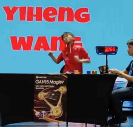 YiHeng Wang gets almost breaks the world record single (3.06)