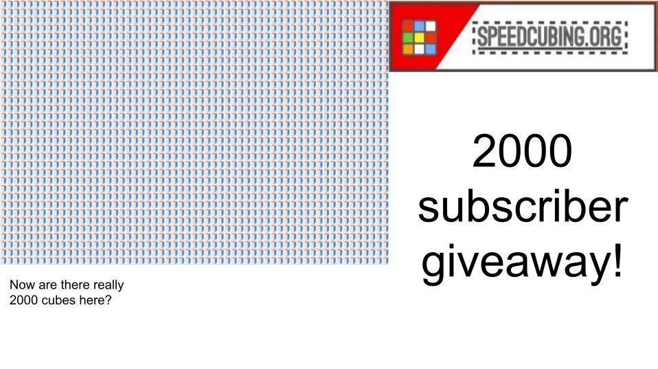 2000 Subscriber giveaway!