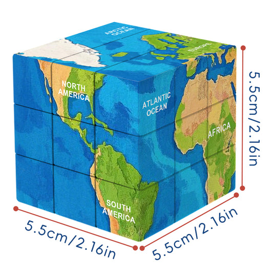 Ziina World Map 3x3 v1 from speedcubing.org (UK STOCK)
