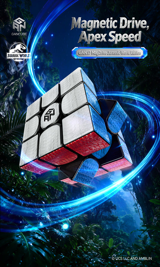GAN 17 MagDrive 3x3 (Magnetic, MagLev, Ball-Core) - Jurassic World Edition