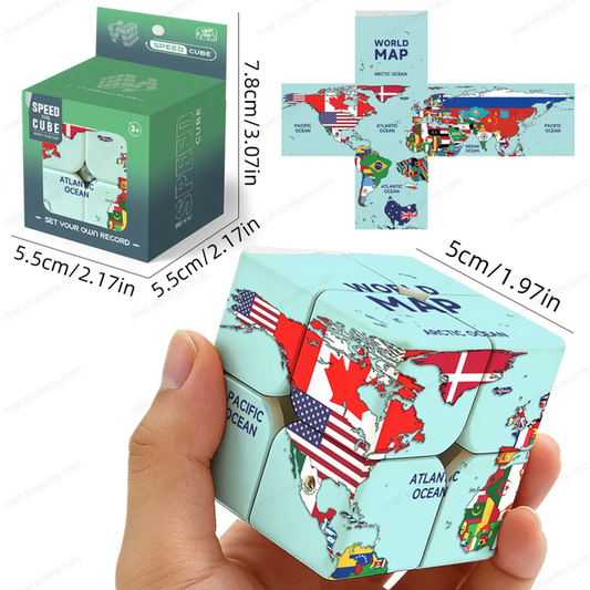 Ziina Star Flag World Map 2x2