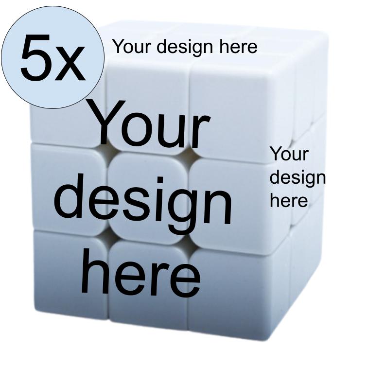 Custom Printed 3x3 Speedcubes – Pack of 5 (Small Event or Gift Set)