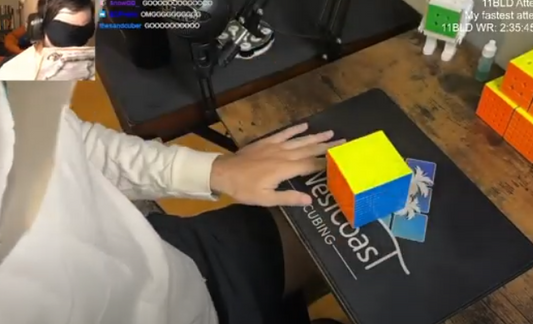 Graham Siggins finally solves 11x11 blindfolded