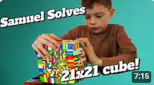 Samuel McNeil solves 21x21 at 11 years old