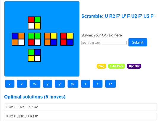 2x2 solvers are now attempting to find an optimal solution to every scramble