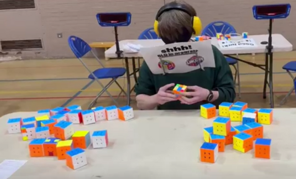 Thomas Patterson breaks long standing multi-blind national record