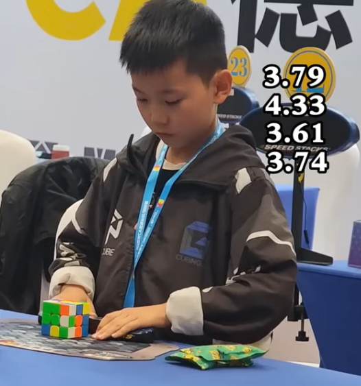 XuanYi Geng's 3x3 World Record average