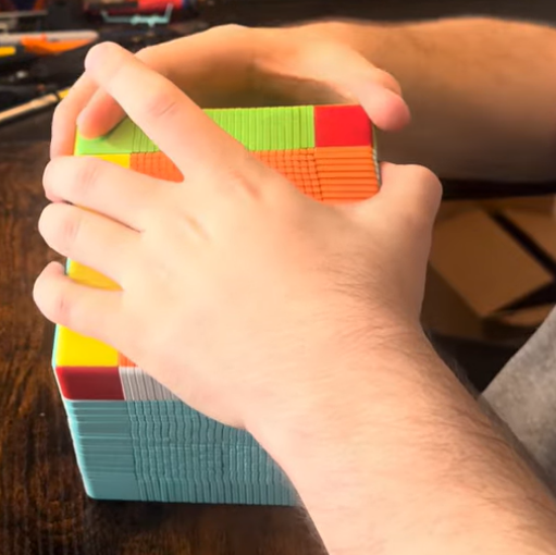 Jacob Keener Solves 27x27 – Largest Rubik's Cube Ever Solved