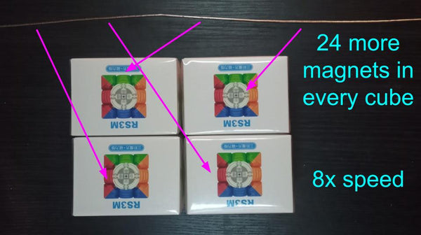 Putting extra magnets into 4 RS3M 2020s timelapse | speedcubing.org