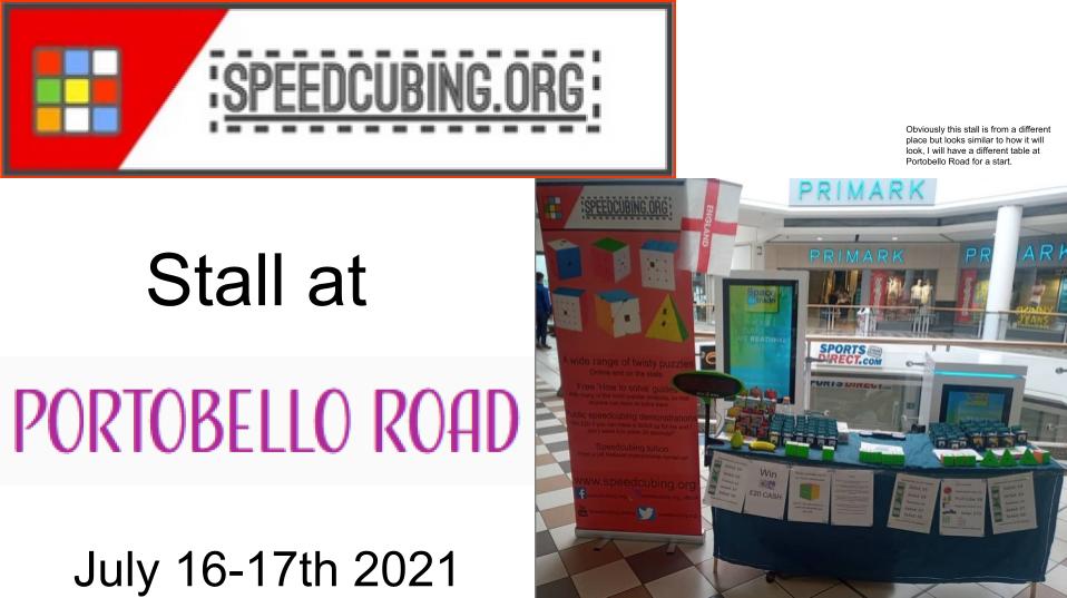 Speedcubing.org at Portobello Road Market