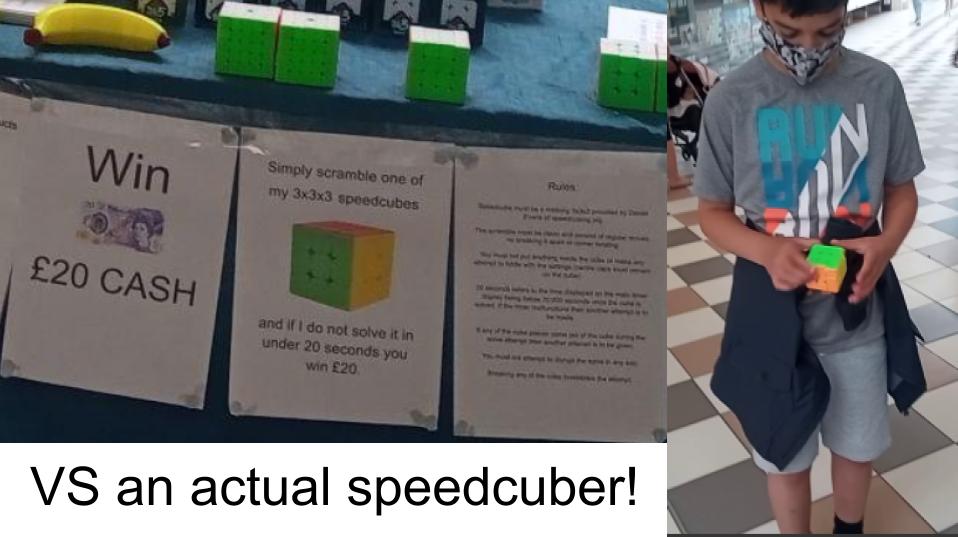 A speedcuber tries my win £20 if I don't solve in under 20 seconds challenge | speedcubing.org