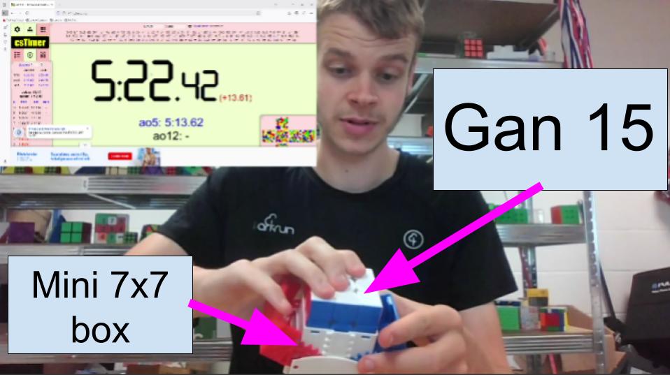 How I got my Gan 15 stuck in the DianSheng mini 7x7 box