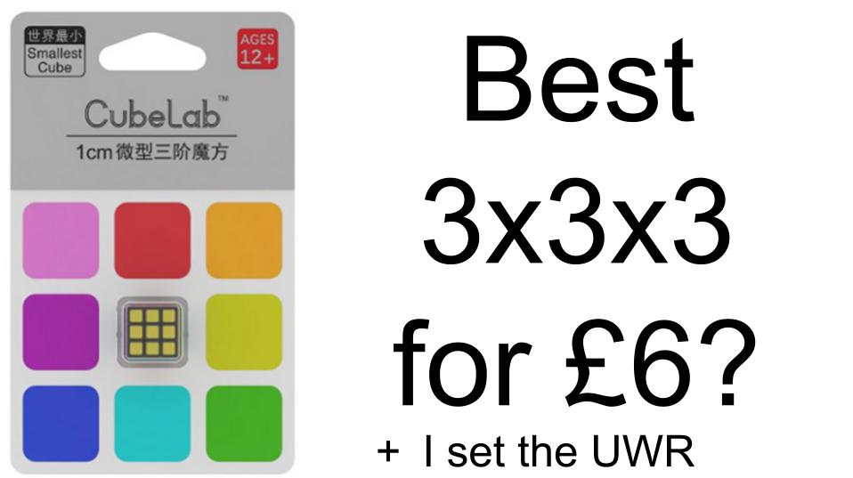 CubeLab 1CM 3x3x3 cube review | best cube for £6? + I am the UWR holder now!