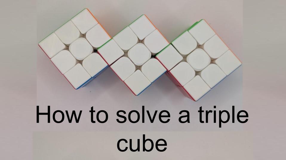 How to solve a triple cube