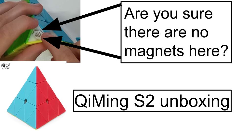 Are you sure there are no magnets? | QiYi QiMing S2 Pyraminx unboxing