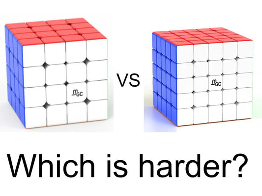 Is a 4x4 Rubik's cube harder than a 5x5?