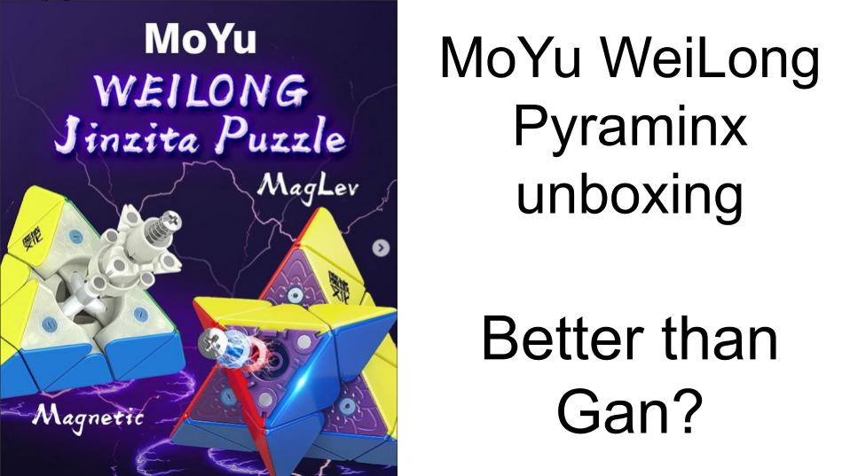 MoYu WeiLong Pyraminx (Standard/Maglev) Unboxing | better than the Gan Pyraminx?