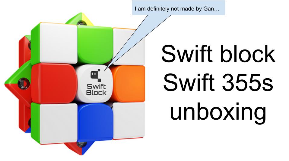 Swift Block Swift 355s 3x3x3 unboxing