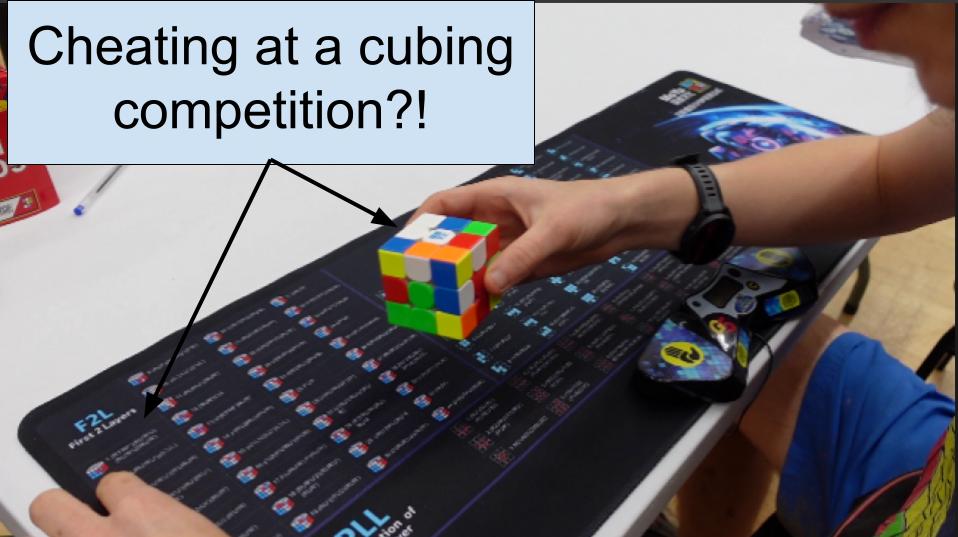 How to legally cheat in official cubing competitions