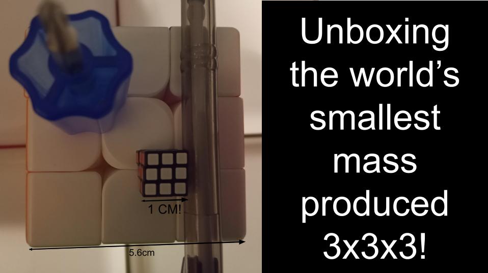 Unboxing (and solving) the world's smallest 3x3x3 cube | speedcubing.org
