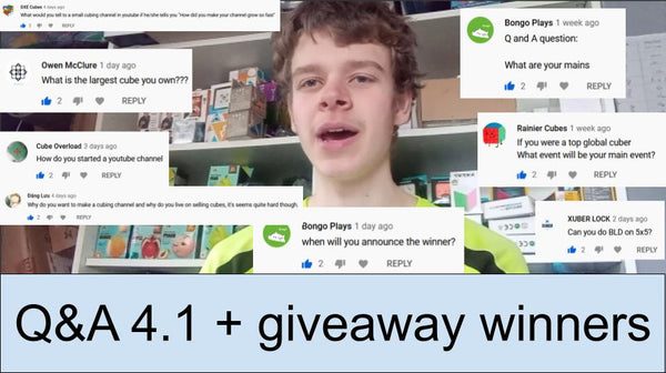 Speedcubing.org Q&A 4 part 1 + Giveaway winners announced!