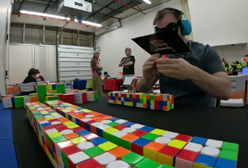 Rowe Hessler finally breaks multi-blind world record