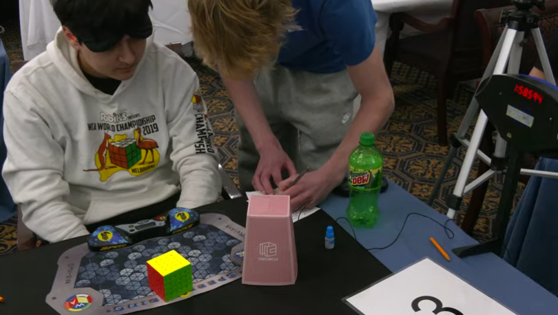 Stanley Chapel solves 5x5 blindfolded in under 2 minutes!