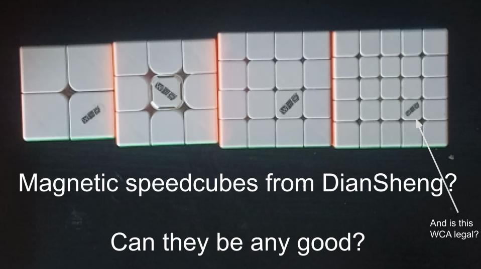 DianSheng 2x2x2,3x3x3,4x4x4,5x5x5 magnetic speedcubes review | speedcubing.org