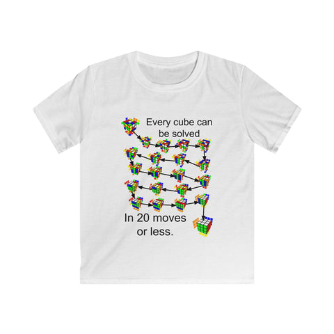 Every cube can be solved in 20 moves or less Kids T-shirt