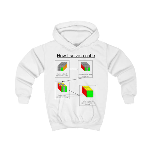 How I solve a cube (Roux method) Kids Hoodie