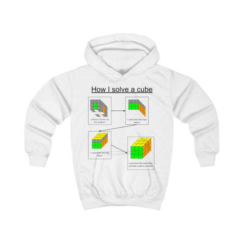 How I solve a cube (CFOP method) Kids Hoodie