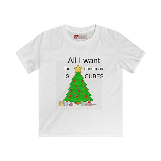 All I want for Christmas is cubes! Kids T-shirt