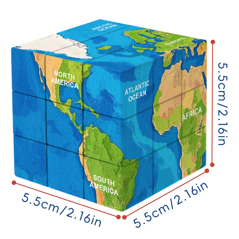 Ziina World Map 3x3 v1 from speedcubing.org (UK STOCK)