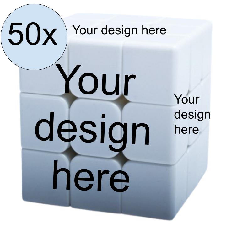 Custom Printed 3x3 Speedcubes – Bulk Pack of 50