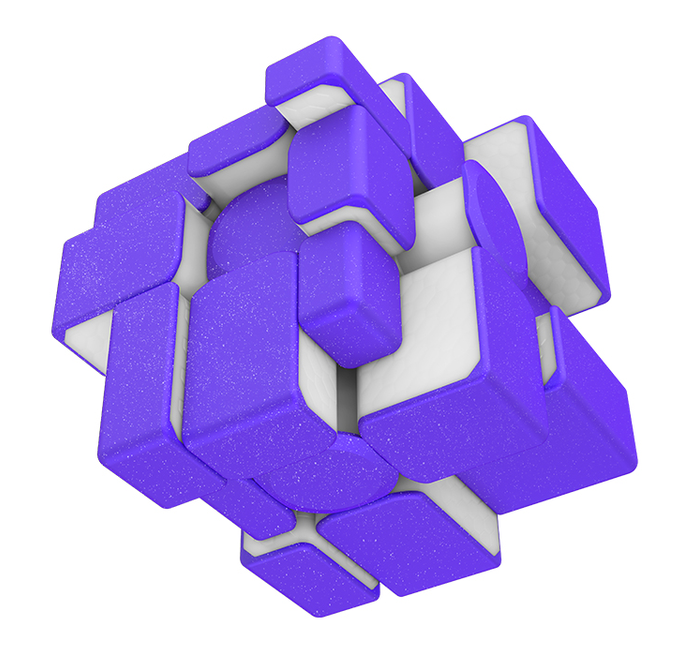Galaxy Cluster Mirror 3x3 M Purple Magnetic Cube UK STOCK speedcubing.org