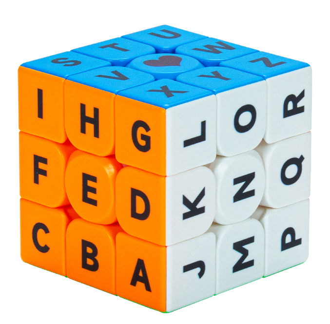 ZCube English Letters Cube 3x3 | Alphabet Novelty Puzzle UK STOCK