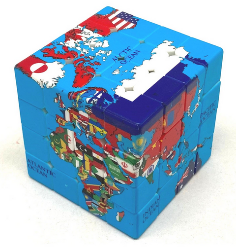 World map 4x4 (with flags) from speedcubing.org (UK STOCK)