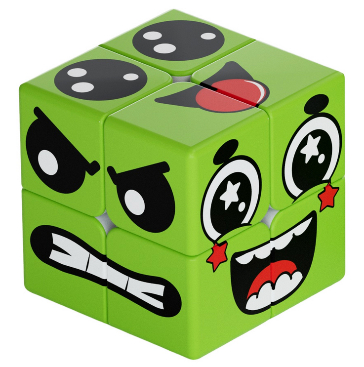Z-Cube Green Face Cube - Unique 3x3 Puzzle Challenge - UK STOCK