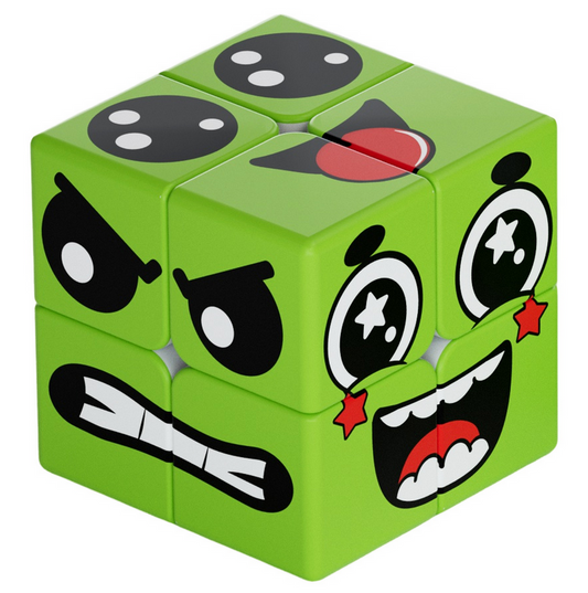 Z-Cube Green Face Cube - Unique 3x3 Puzzle Challenge - UK STOCK