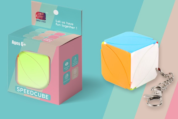 Ziina Star ivy cube keychain