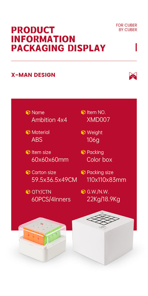 QiYi XMan Ambition 4x4x4 magnetic speedcube UK STOCK | speedcubing.org
